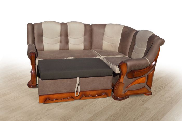 Мякий куток розкл.Візит 175*130(Brown+Beig) горіх