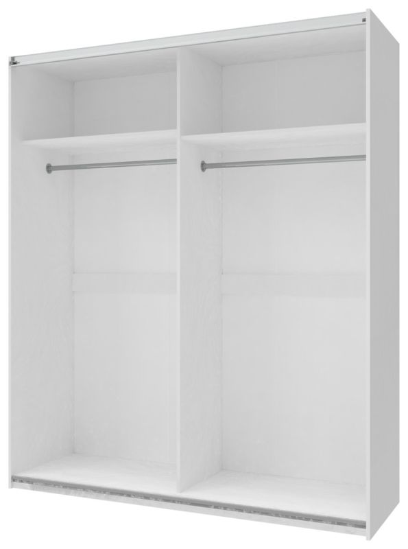 Шкаф купе Doros L-Caiser Белый / Белый вставки Клондайк 2 ДСП 180х60х213 (42004001)