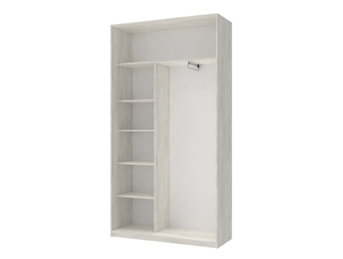 Шкаф купе Doros Сити Лайт Белое дерево 2 Зеркала 120х45х225 (44900069)
