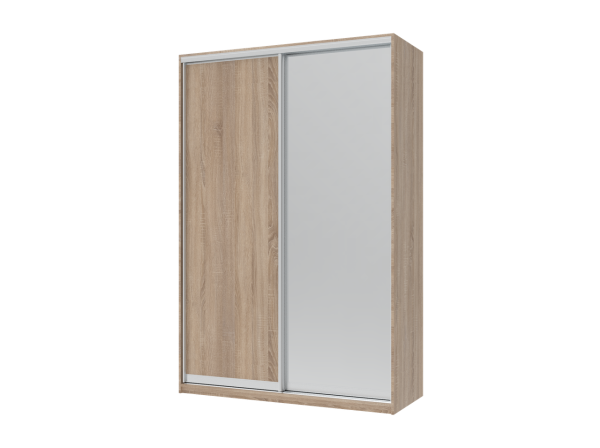 Шкаф купе Doros Сити Лайт Дуб Cонома 1 ДСП / 1 Зеркало 150х60х225 (42002039)
