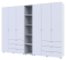 Комплект Doros Гелар с Этажеркой Белый 3+3 ДСП 270.6х49.5х203.4 (42005036)