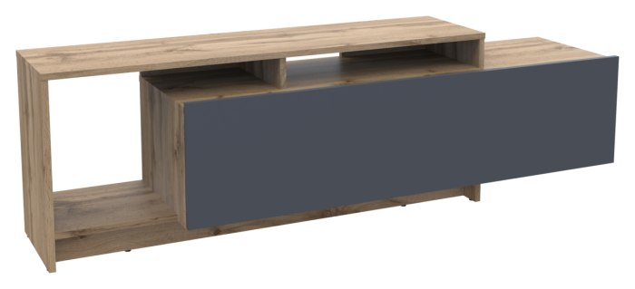 Стенка в гостинную Doros U2 Тахо Графит ДСП 160х38х48 (41510106)
