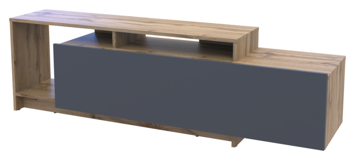 Стенка в гостинную Doros U2 Тахо Графит ДСП 160х38х48 (41510106)