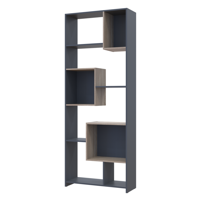 Этажерка Высокая Doros B1S Графит/Дуб Сонома 81х30х210 (41516040)