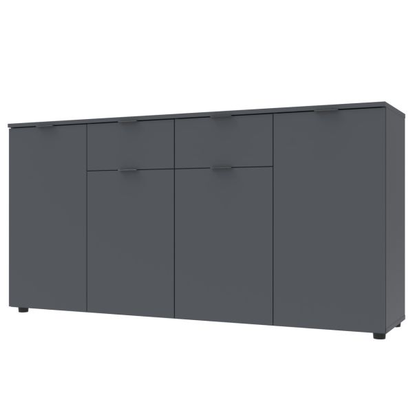 Комод Doros Рон 7 Графит 4 фасада 2 шухляды 160х38х81 (44900236)