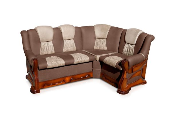 М"який куток Каприз 175*130 (Brown+Beige) горіх