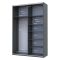 Шкаф купе Doros G-Caiser Графит Дуб Евок 2 ДСП 160х60х240 (42005074)