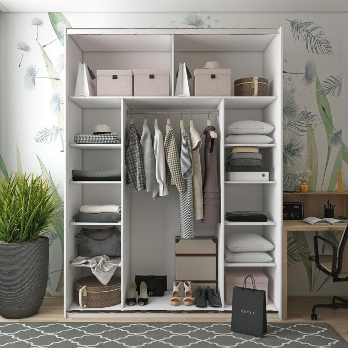Шкаф купе Doros G-Caiser Белый Графит 1 ДСП / 1 зеркало 180х60х240 (42005092)