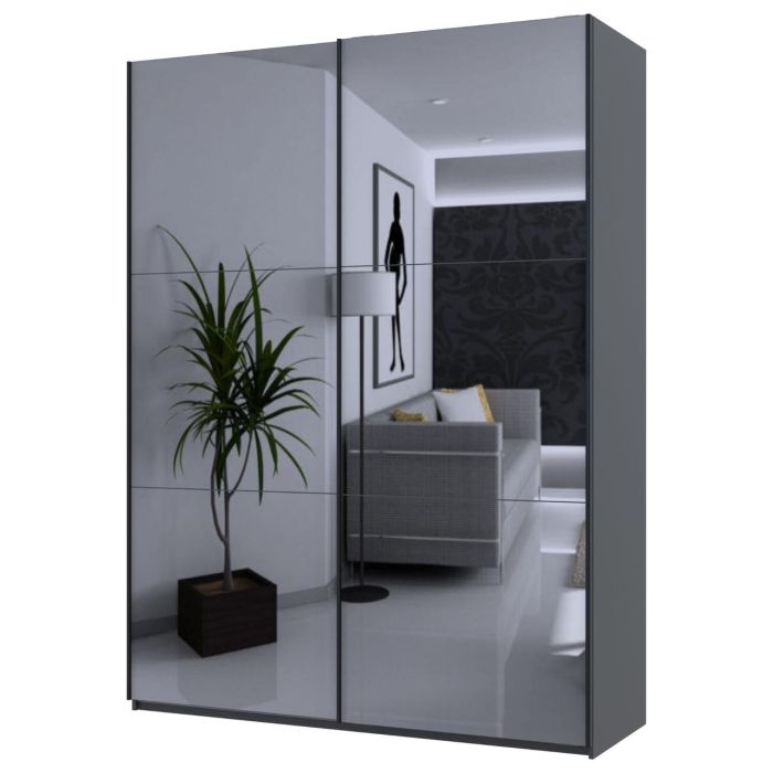 Шкаф купе Doros G-Caiser Графит 2 Зеркала 180х60х240 (42005012)