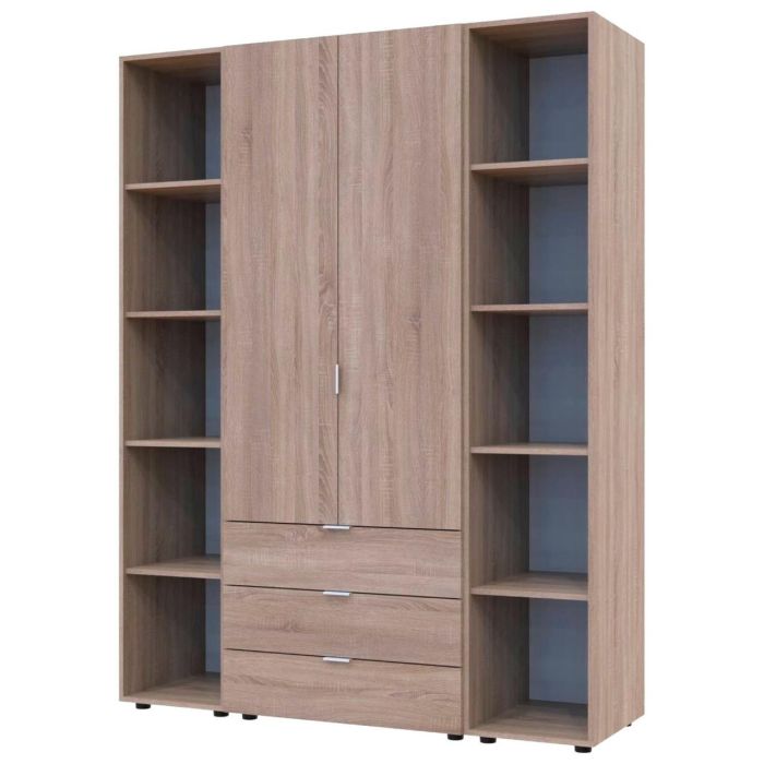 Комплект Doros Гелар з 2 Этажерками Дуб Сонома 2 ДСП 153.9х49.5х203.4 (42005045)