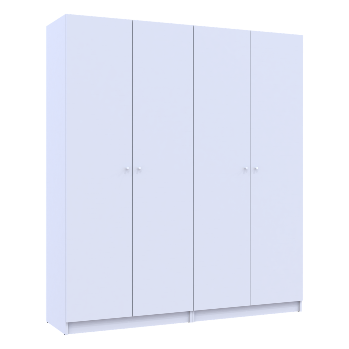 Комплект Doros Промо с полками Белый 2+2 ДСП 180х48х204 (44900288)