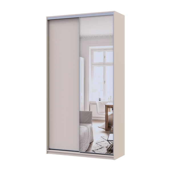 Шкаф купе Doros Сити Лайт Кашемир 1 ДСП / 1 зеркало 120х45х225 (80736338)