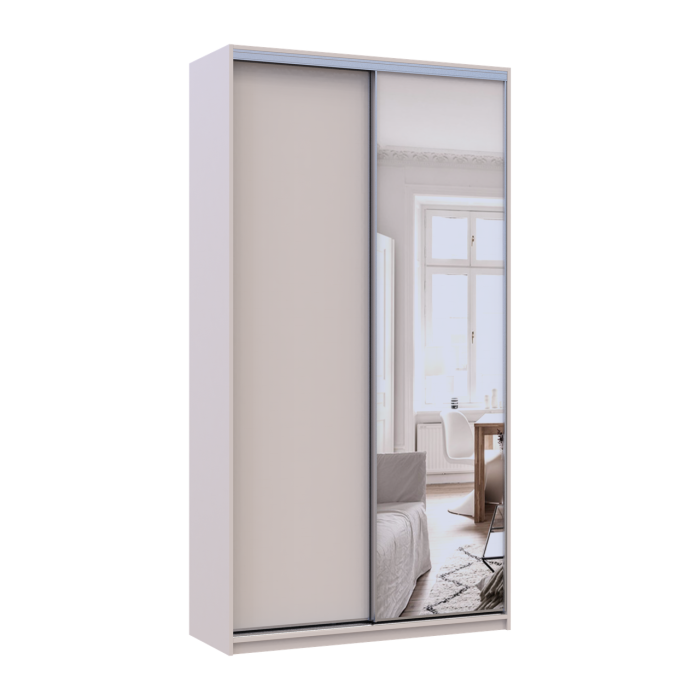 Шкаф купе Doros Сити Лайт Кашемир 1 ДСП / 1 зеркало 120х45х225 (80736338)