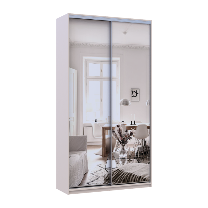 Шкаф купе Doros Сити Лайт Кашемир 2 Зеркала 120х45х225 (80736344)