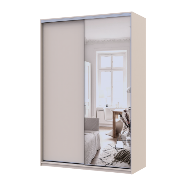 Шкаф купе Doros Сити Лайт Кашемир 1 ДСП / 1 зеркало 150х60х225 (80736353)