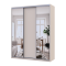 Шкаф купе Doros Сити Лайт Кашемир 1 ДСП / 2 зеркала 180х60х225 (80736368)