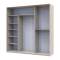 Шкаф купе Doros Сити Лайт Кашемир 3 ДСП 225х60х225 (80736377)