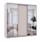 Шкаф купе Doros Сити Лайт Кашемир 1 ДСП / 2 зеркала 225х60х225 (80736380)