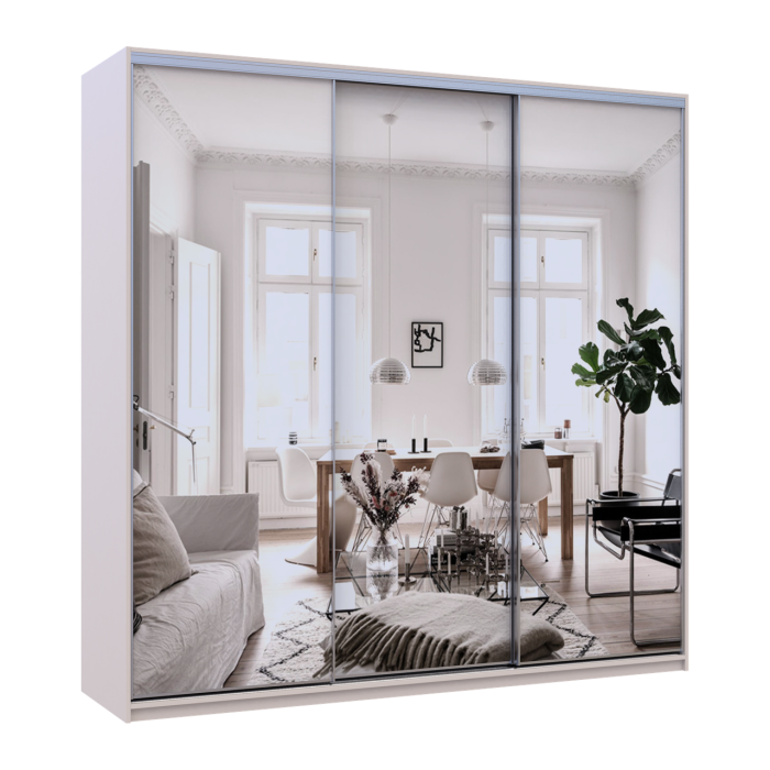 Шкаф купе Doros Сити Лайт Кашемир 3 Зеркала 225х60х225 (80736386)