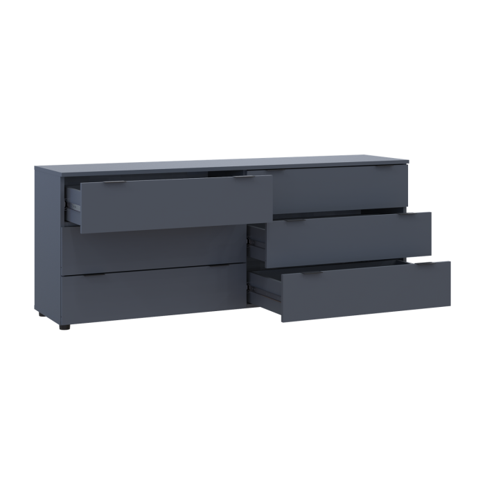Комод Doros Рон 9 Графит 6 Ящичков 160х38х62 (41516176)