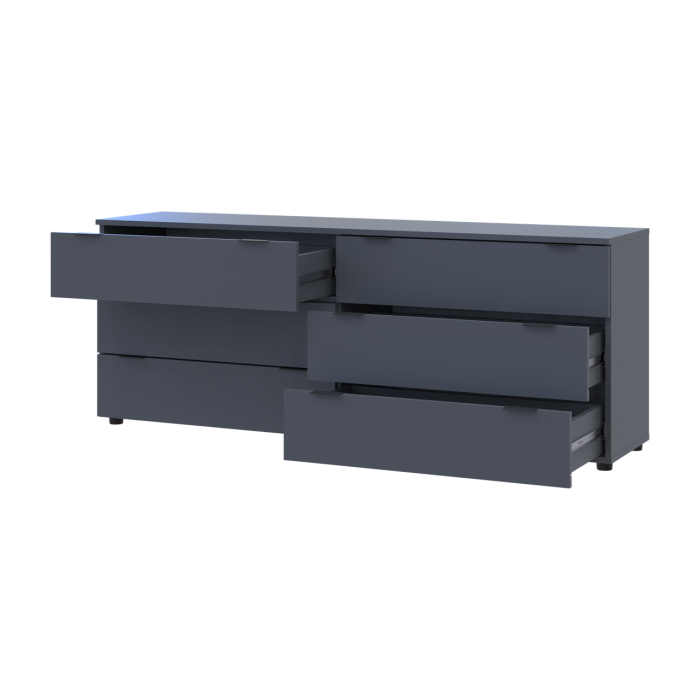 Комод Doros Рон 9 Графит 6 Ящичков 160х38х62 (41516176)