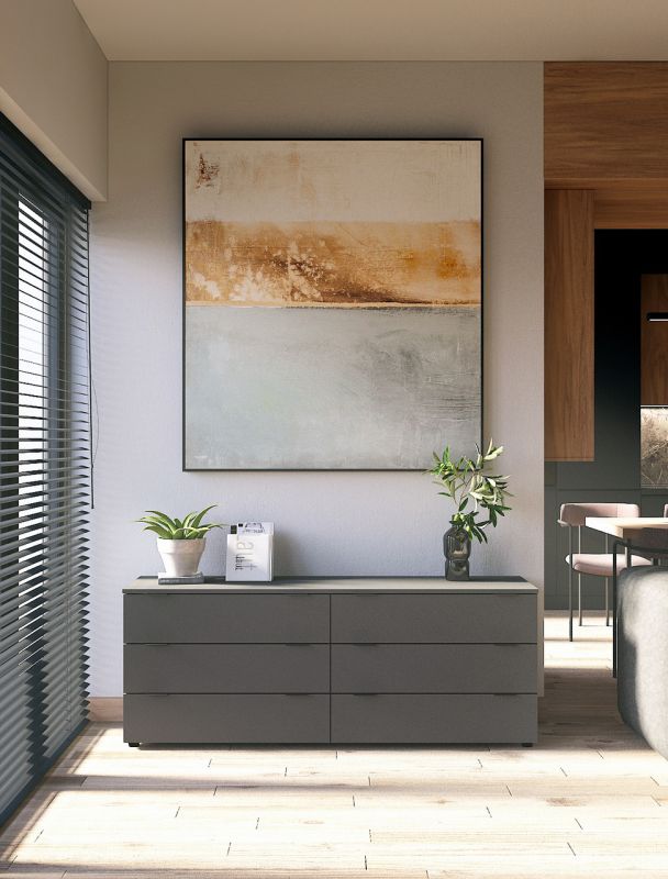 Комод Doros Рон 9 Графит 6 Ящичков 160х38х62 (41516176)