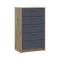Комод Doros Ронди Дуб Артизан/Графит 5 ящиков 60х40х100 (41516188)