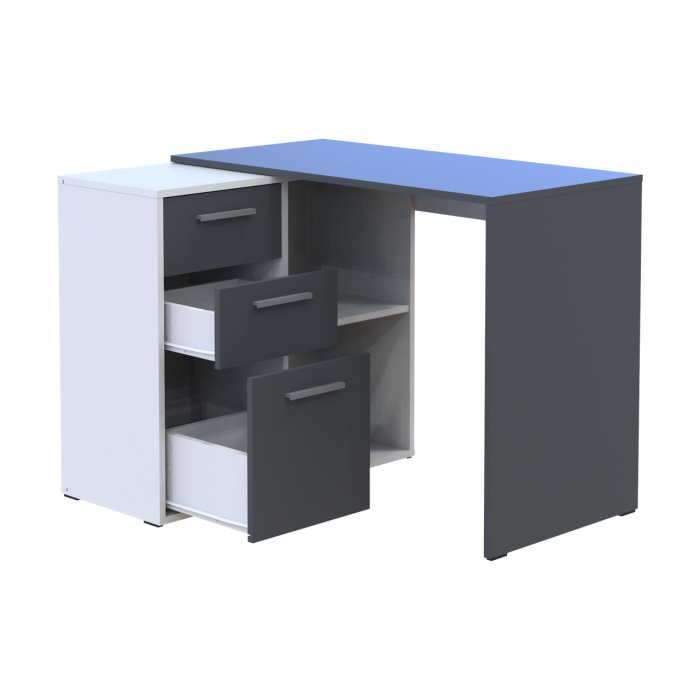 Офисный стол Doros T8 Белый/Графит 100х83х75 (41516125)