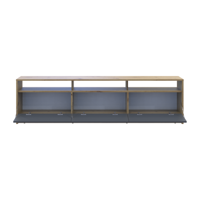 Тумба ТВ Doros U3 Дуб Артизан/Графит ДСП 180х33х43 (41516202)