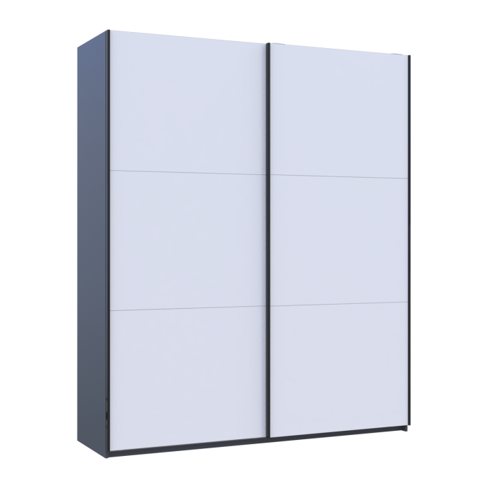 Шкаф купе Doros G-Caiser Графит/Белый 2 ДСП / 3 части 200х60х240 (42005228)