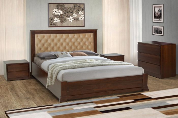 Ліжко Арізона ПМ 1600*2000,горіх(104) ,беат 03