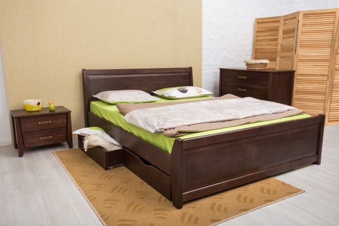 Ліжко Сіті фільонка з ящ.1800*2000  світли. горіх