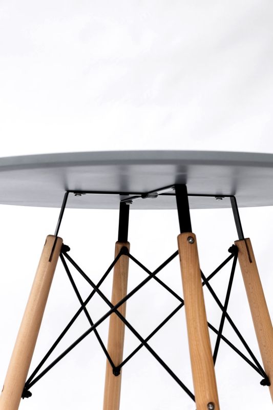 Стіл обідній ЕТНА MDF (D=80cm), сірий