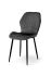 Стілець Леон чорний/велюр попелястий