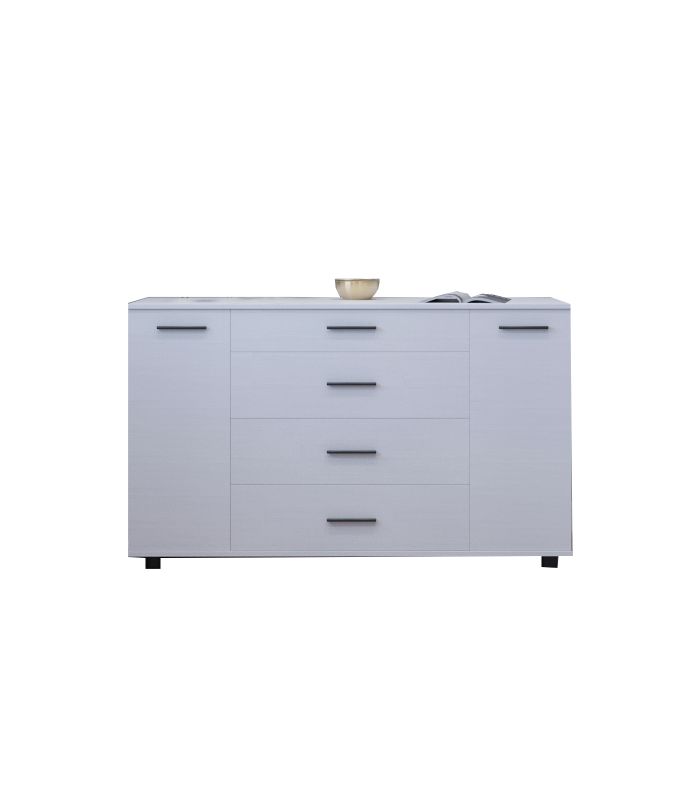 Комод для гостиной Эверест Бриз К-6 130х38х72.5 нимфея альба (телескопы) (DTM-2478)
