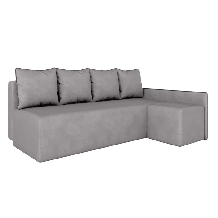 Угловой диван ортопедический iSmart MORRO Maxi еврокнижка 205x149 см (матрас Lux) серый Laura 33 (ISM-051351)