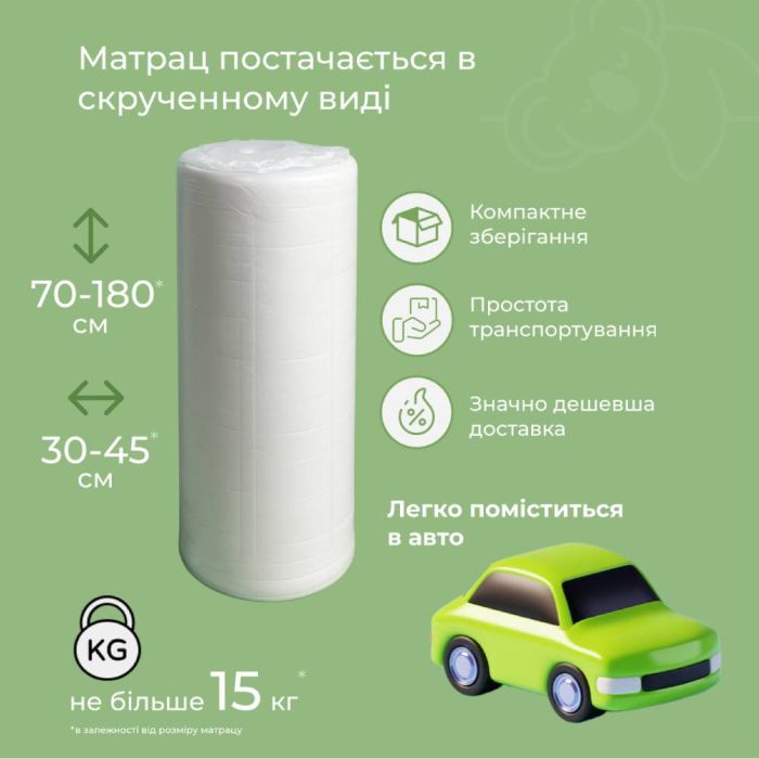 Матрас ортопедический ТМ Ismart Koala Nimbus 80х150 см беспружинный (ISM-051174)