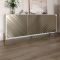 Комод с золотыми металлическими ножками LION Амарант 168x40x76,5 см Бетон Style/Перламутровый металлик (RAL-7048) 1680x400x765 мм (LION-041972)
