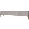 Тумба под телевизор на золотых металлических ножках LION Грей Кашемир/Камень (LION-042571)