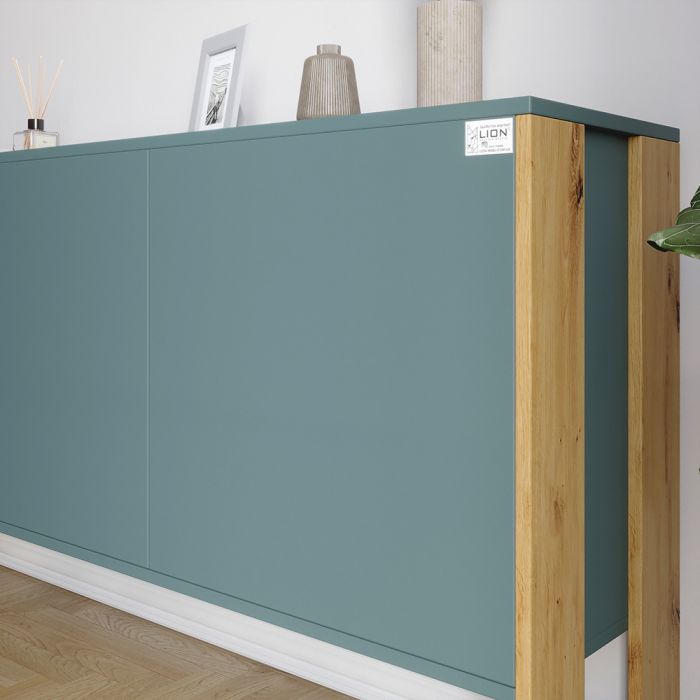 Комод-2 3-дверный LION Нобу 160х34х80 см Нимфея Альба (LION-042376)