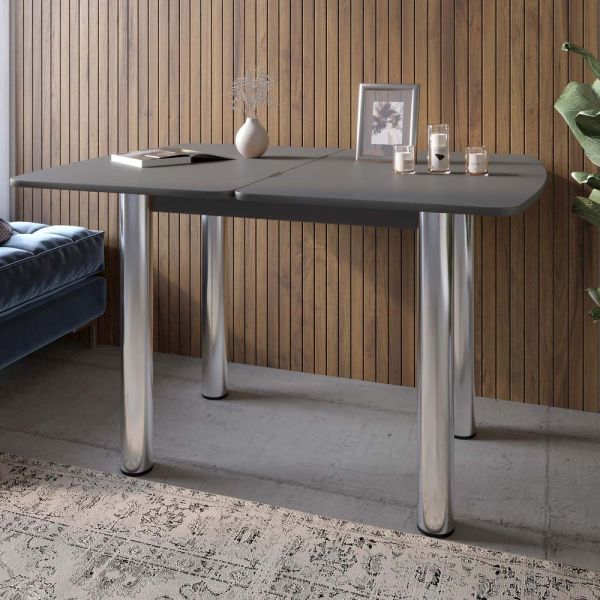 Обеденный стол раскладной LION Нота Антрацит 60x90/90x120 (LION-041276)