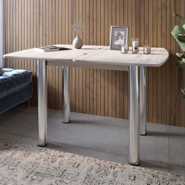 Обеденный стол раскладной LION Нота Самоа дымчатый 60x90/90x120 (LION-041288)