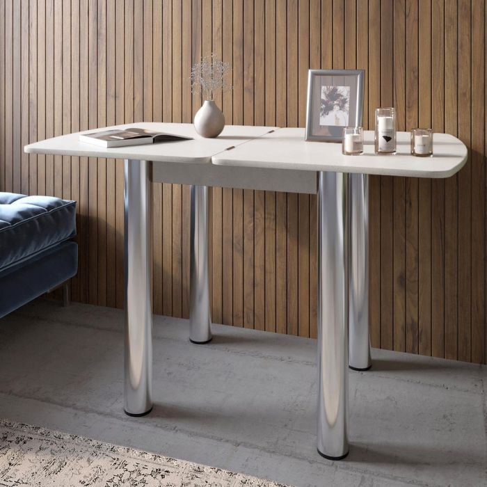 Обеденный стол раскладной LION Нота Мини Бетон Style 60x70/70x120 (LION-041291)
