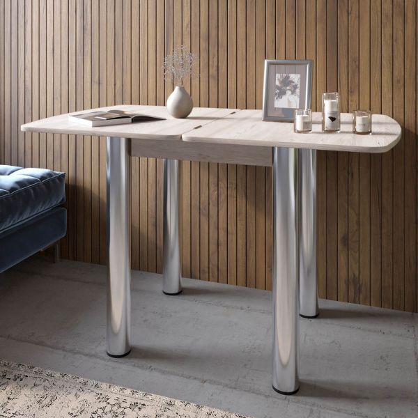 Обеденный стол раскладной LION Нота Мини Самоа дымчатый 60x70/70x120 (LION-041302)