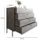 Комод с 4 ящиками LION Wood с золотыми ножками 100х90х45 см Дуб Ливорно (LION-042965)