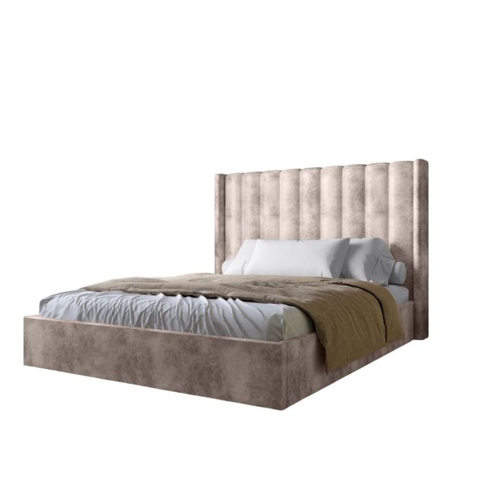 Двуспальная кровать LION Нино 160x200 см SILK 402 Лотус (LION-045047)